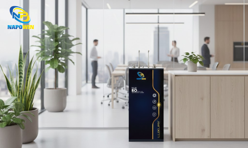 Giá nóng nguội tủ đứng Napowin có thể thay đổi tùy theo cấu hình lõi lọc, chương trình khuyến mãi và chính sách