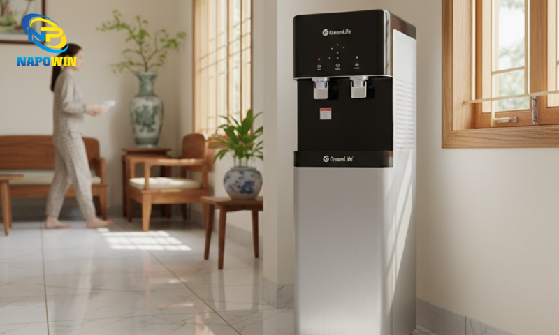 Napowin là đơn vị phân phối máy lọc nước nóng lạnh nguội tủ đứng chính hãng