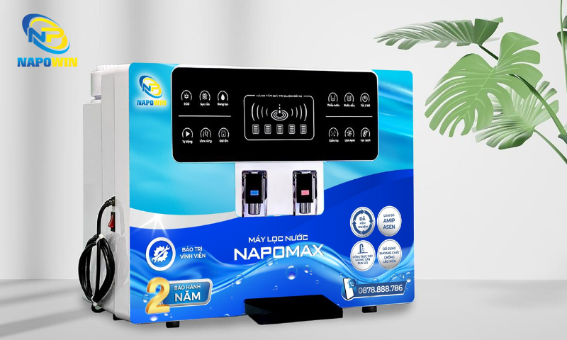 Máy lọc nước Napomax được trang bị công nghệ lọc hiện đại, trong đó nổi bật là hệ thống lọc RO đa cấp